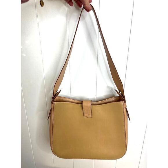 Celine Paris Tan/Gold Leather Brushed Stainless Hardware Shoulder Purse - Picture 7 of 11